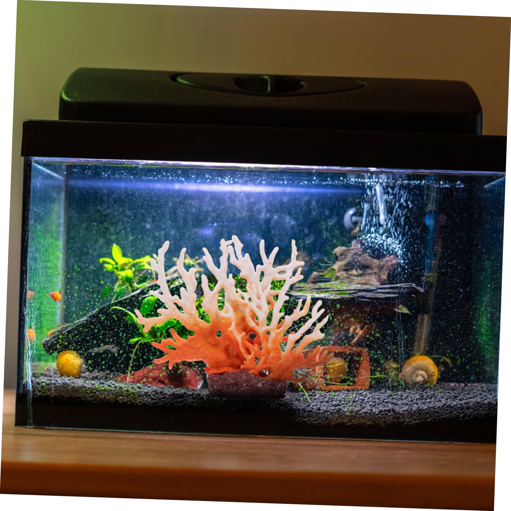 Amazon.co.jp: minkissy 水槽のサンゴの装飾品 水族館の植物の装飾