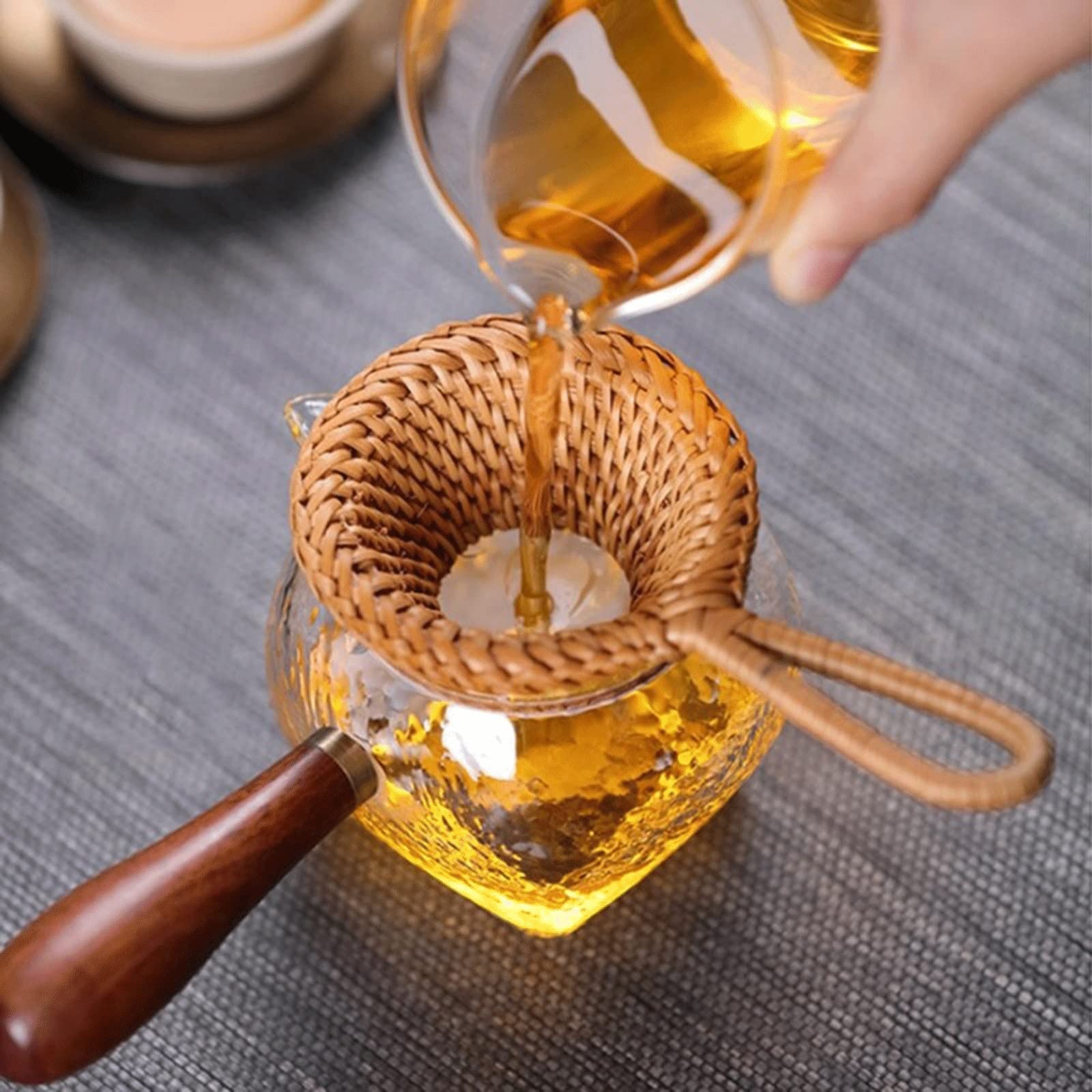 Passoire à thé en rotin naturel - Gadgets de cuisine - Infuseur pour cérémonie de thé