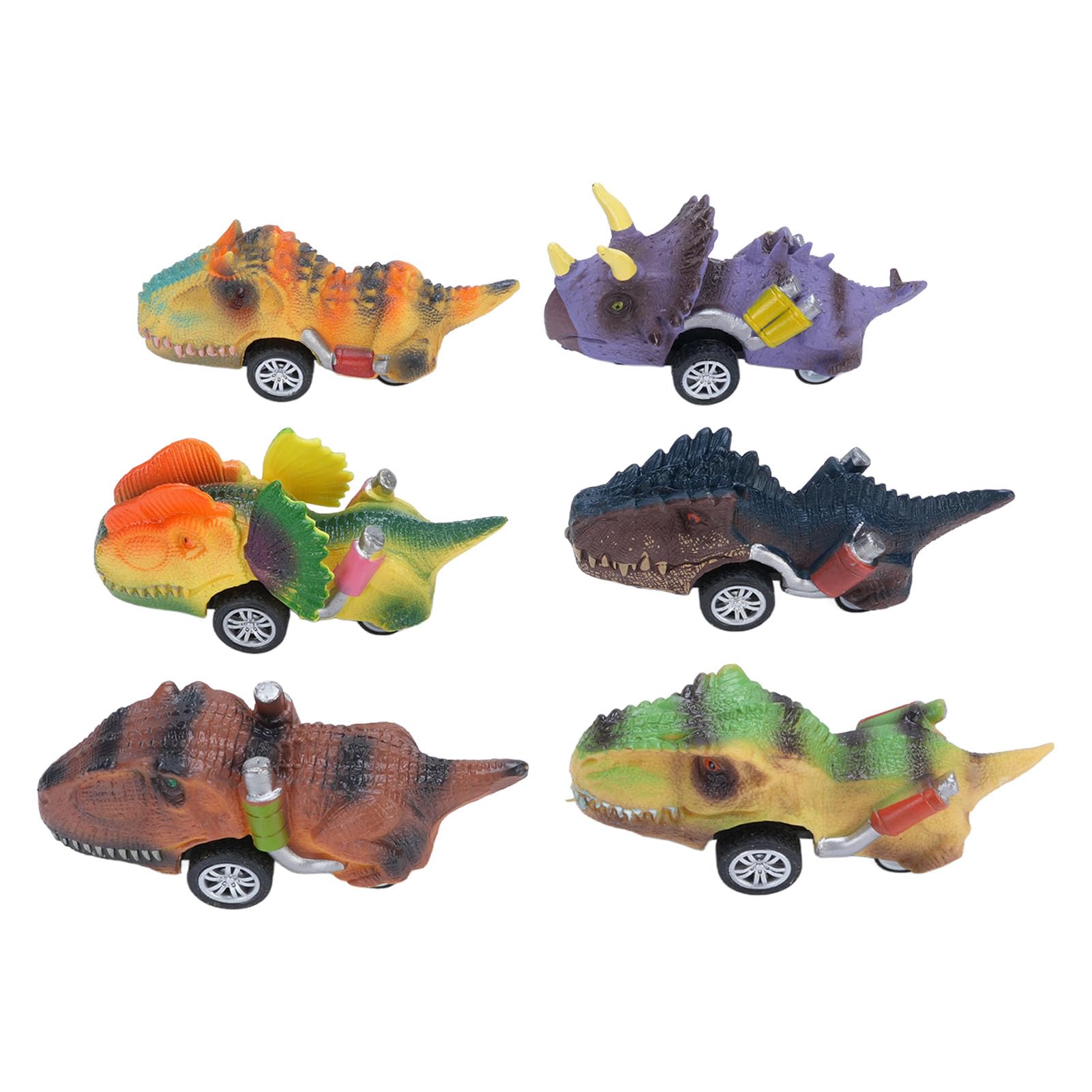 Dinosaur Toys Pull Back Cars Educational Interactive Artfully Crafted Set with Dinosaur Car Toy for Boys Girls, Help Develop Thinking and Skills, Offer Great Family Fun