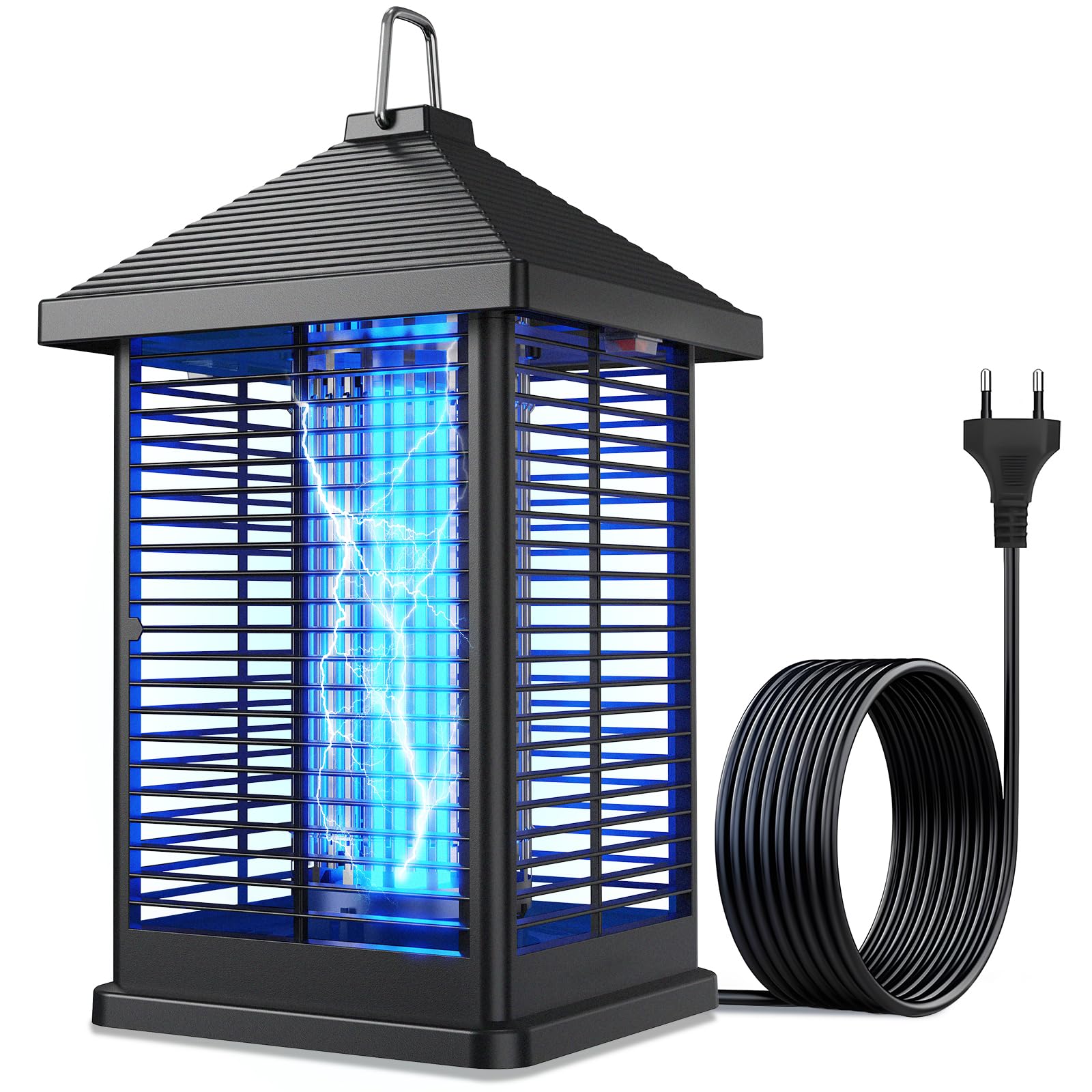 Regevo Elektrischer Insektenvernichter 1000V 4W mit UV-Licht Mückenlampe & Reinigungsbürste - Effektiver Mücken- und Fliegenschutz für Innenbereich: Schlafzimmer, Küche