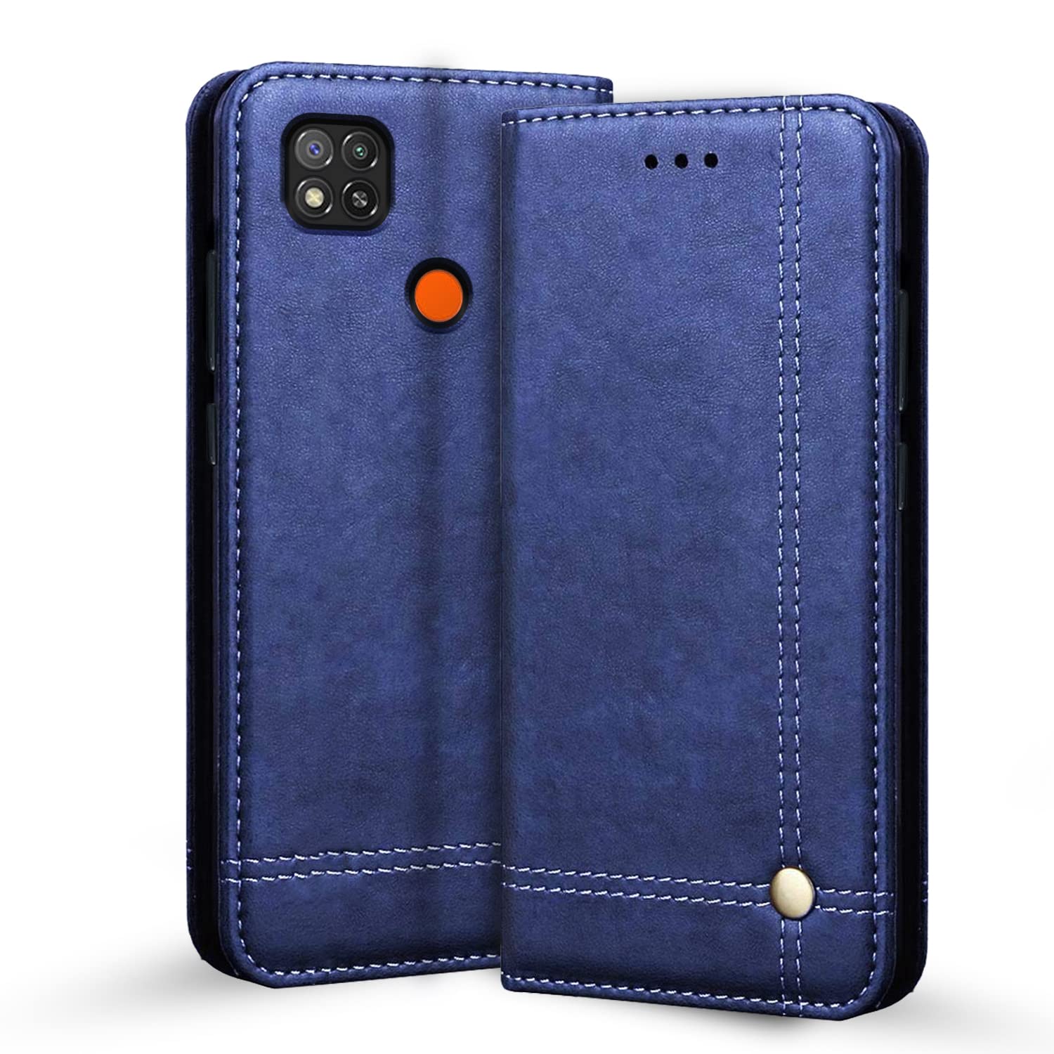 Pikkme Mi Redmi 10A / 10A Sport/Redmi 9 / Redmi 9 Activ / 9C / Poco C31 Flip Cover | PU Leather Finish | Wallet Style with Inbuilt Pocket & Stand | Flip Case (Blue) (B0C2K8W6C6) Amazon Price History, Amazon Price Tracker
