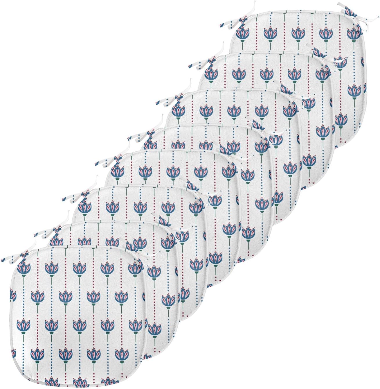 ABAKUHAUS Asian Dining Chair Upholstery, Tulip Flowers, Decorative