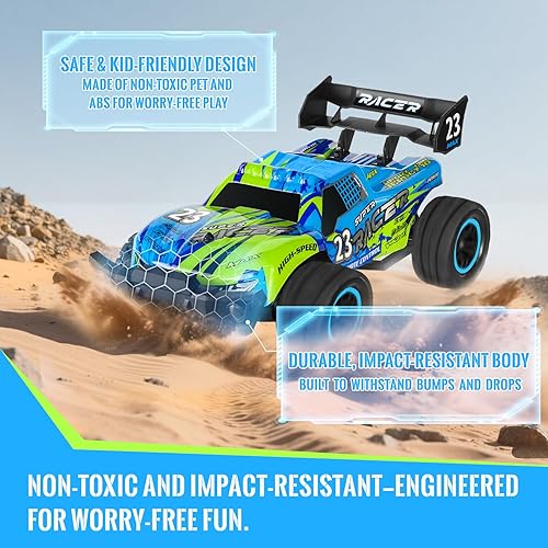 Miniatura 3 de Coche de control remoto, 114 todo terreno con modos de 3 velocidades de hasta 9.3 mih, autos recargables a control remoto todoterreno, camión