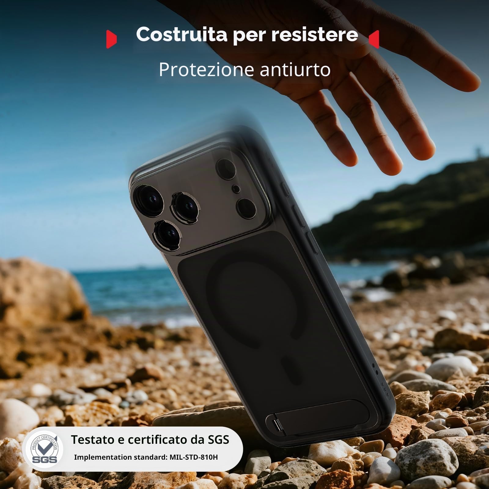 SMALLRIG Kit Custodia per Telefono FilMov per iPhone 17 Pro, Custodia Magnetica per Telefono con Piastra Posteriore per Obiettivo, Supporto per MagSafe, per DJI, per Insta360, Nero - 5549