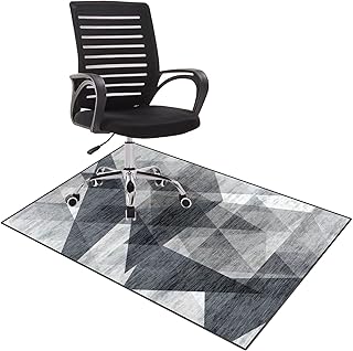 EYZO 90 × 120 cm Chair Mat For Low-Medium Pile Carpet Floors Floor Protectors Office Chair Mat Computer Chair Mat Desk Chair Mat For Hardwood Floor For Rolling Chairs Gaming Chair Rug For Home Office