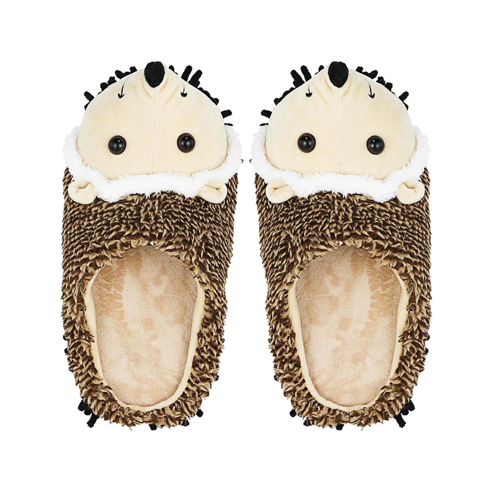 Liitrton Hedgehog Mopping Slippers, Washable Cartoon Mop Slippers for Floor Cleaning, Office Home Floor Dust and Hair Cleaning Slipper for Women and Men (L(Women 7.5-8.5/Men6-7))