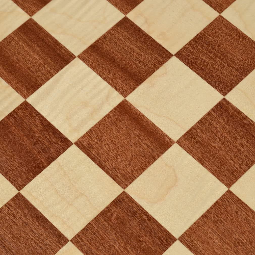 Professional Tournament Wooden Chess Board, No. 4 - Inlay (1.75" Square, Notation)