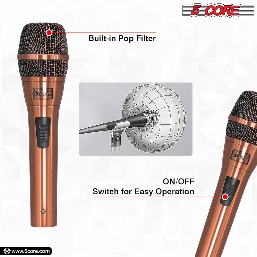 Amazon.com: 5 CORE Professional Dynamic Vocal Microphone