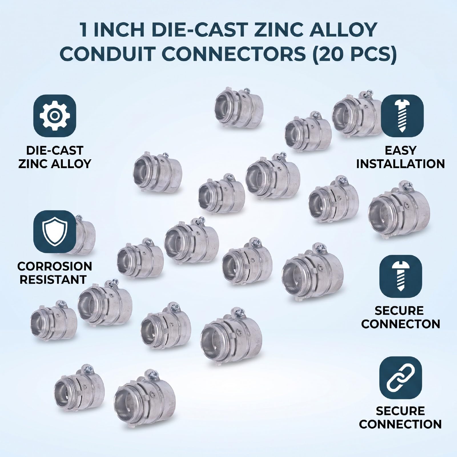 Conector de Conducto Exprimible de Aleación de Zinc