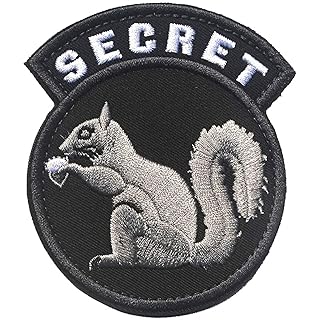 Secret Squirrel Patch Police Backpack Hook - Swat Iron on Patch Military Patches Air Force Police Badge Military Clothing Patch - Decorative Squirrel Jacket Hook Back Patch Army Hat Patches Hook