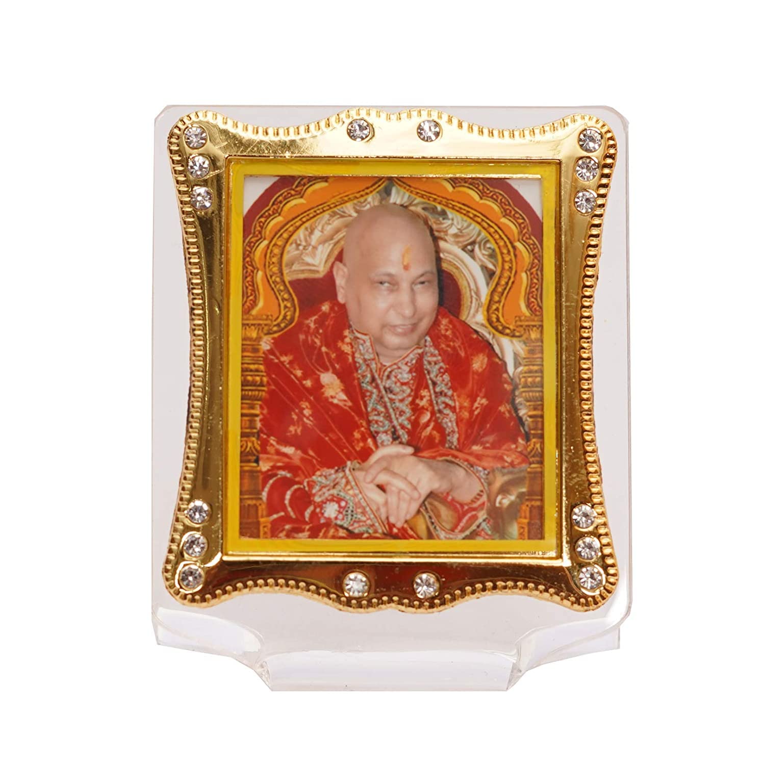 Buy Guru Ji Swaroop for Car Dashboard Idol Gold Plated Frame for Car