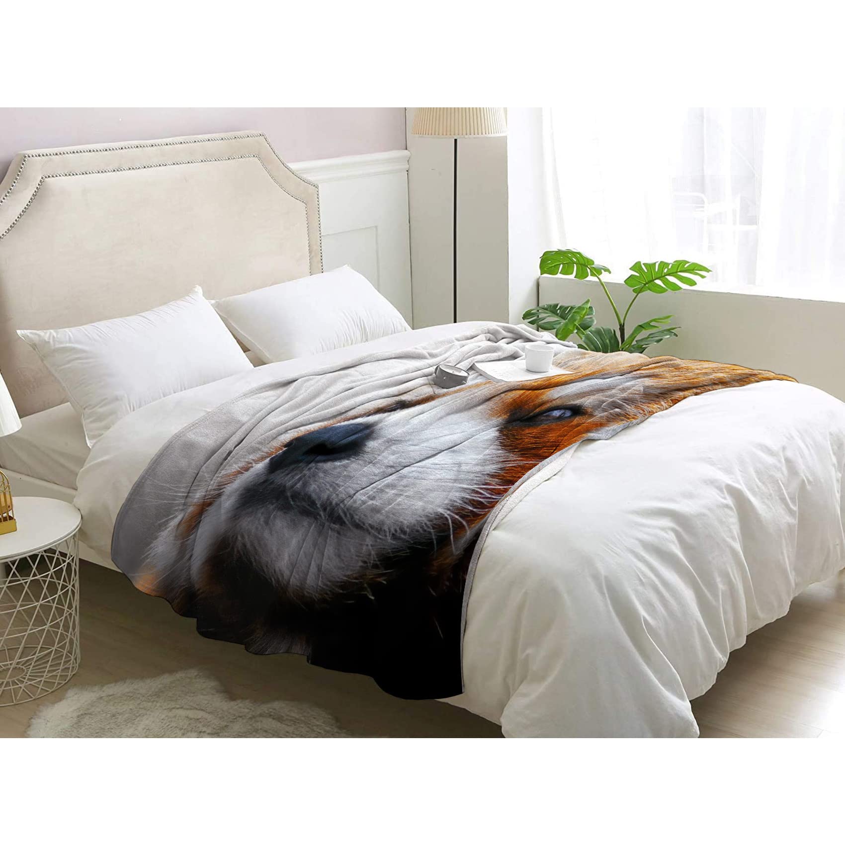 Plaid flanelle peluche contre le froid pour canapé et lit double