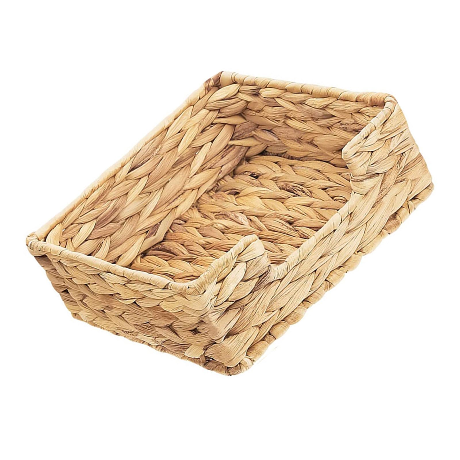 Xjdzineq Handwoven Natural Water Hyacinth Napkin Basket Organizers User Friendly Storage for Kitchen Bathroom Living Room Decorative Wicker Napkin Tray
