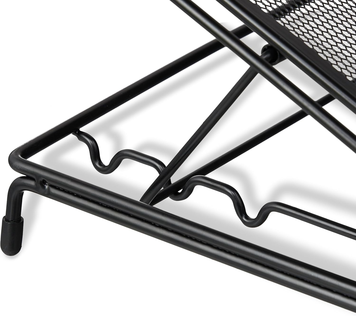 Relaxdays Folding Laptop Stand for Notebook & Tablet up to 14 Inch 3 Angle Mesh Design Steel Choice of Colours