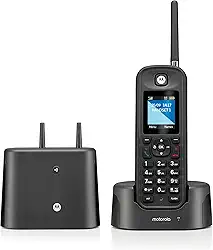 Motorola Telefone sem fio O211 DECT 6.0 de longo alcance, resistente à água e poeira, certificação IP67, preto, 1 aparelho