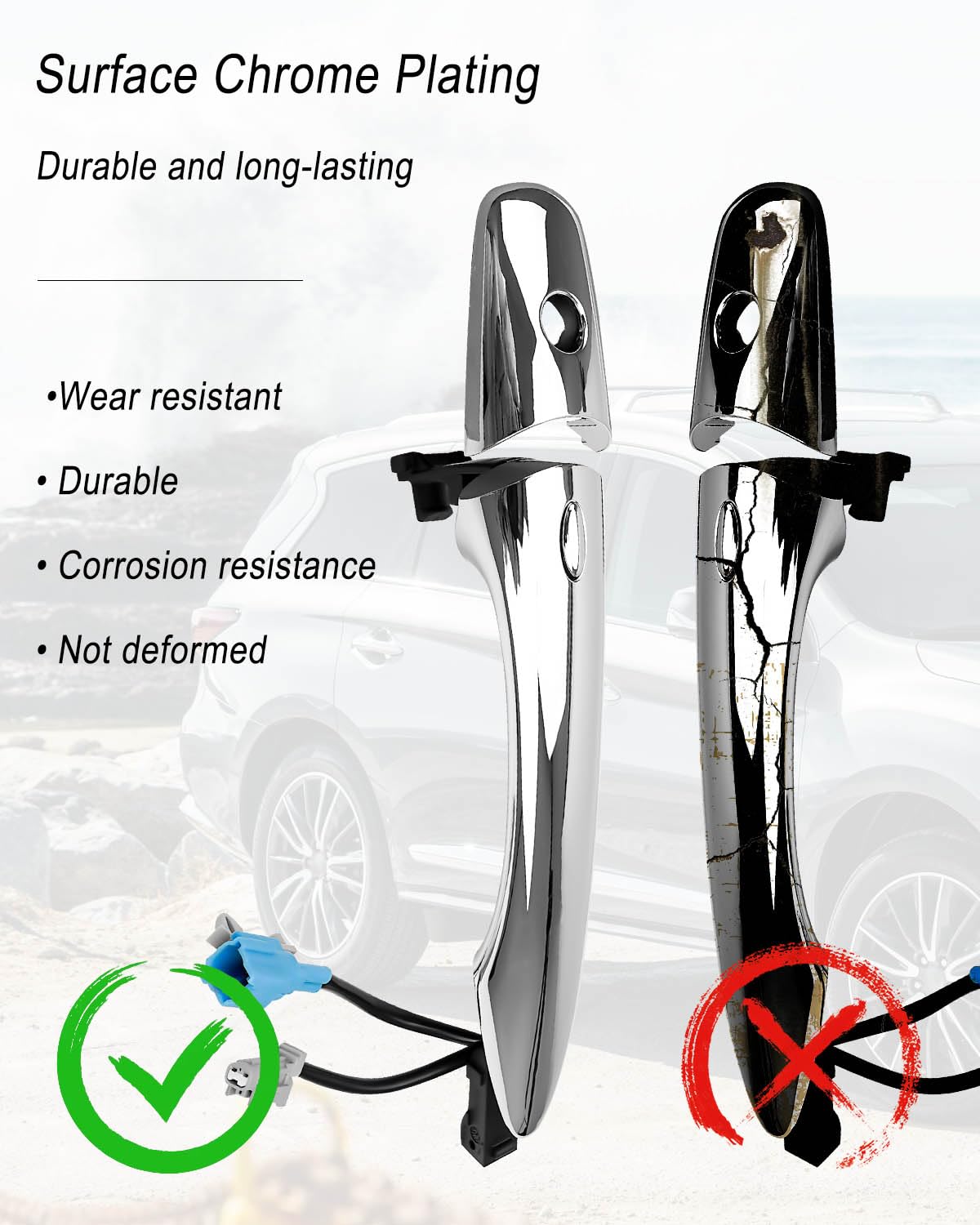 Maniglia Per Porta Anteriore Sinistra Smart Keyless Entry Leaf Sentra 2009 2018 80645 1aa0a Esterna Cromata 88026861