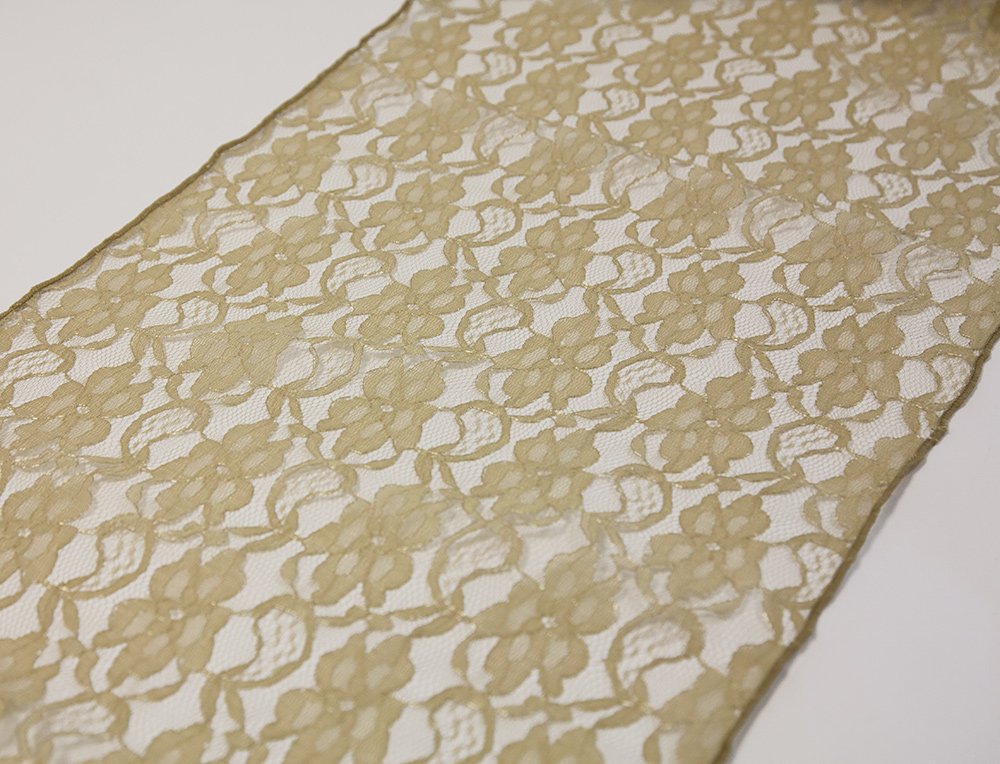 Vintage Lace Table Runners 9 Colours Available Wedding Decor Events (Antique Gold)
