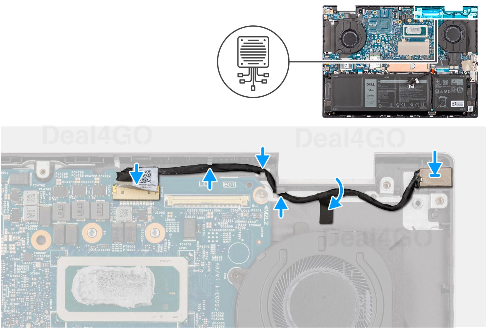 Amazon.com: Deal4GO DC-in Power Jack Cable Power-Adapter Port