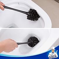 Vista 6 de MR.SIGA Combo de émbolo de inodoro y cepillo para limpieza de baño, negro, 1 juego