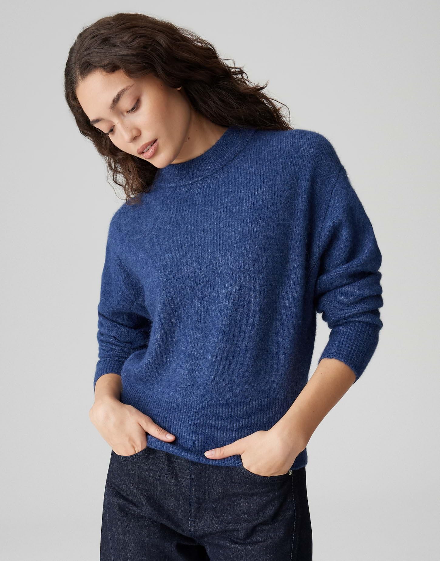 OPUS Damen Pullover | PITAN Regular Strickpullover in Mélange Optik