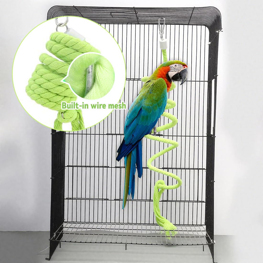 Uno Giochi Per Uccelli, 1 m Scale Con Cordino, Giocattoli Per Pappagallini, Accessori Per Gabbie Per Pappagalli, Trespolo Per Pappagalli Cacatua