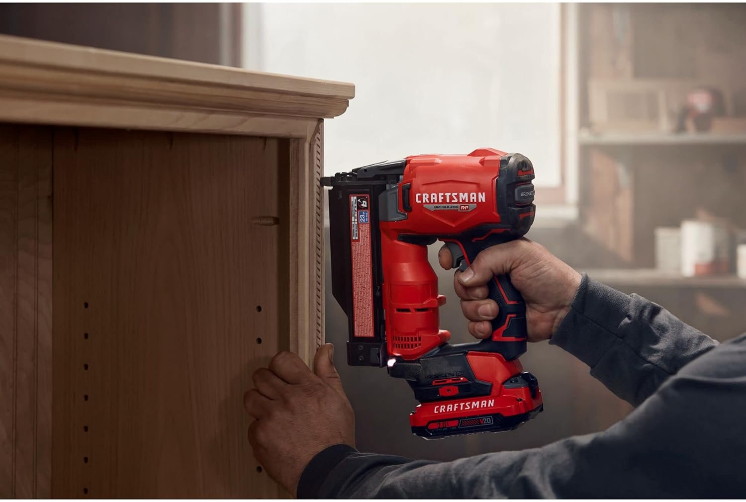 CRAFTSMAN V20 RP Pin Nailer, Nail Gun, 23GA, For 5/8-1-3/8 inch Pin Nails, Bare Tool Only (CMCN623B)