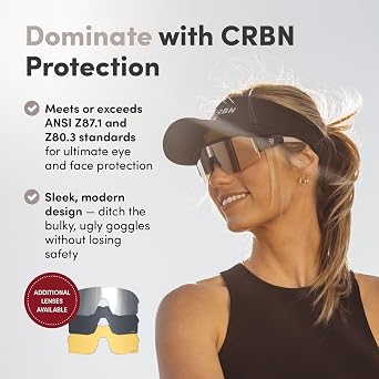 CRBN Pickleball - Pivot Pickleball Glasses and Replacement Lenses - for Sun and Impact Eye Protection