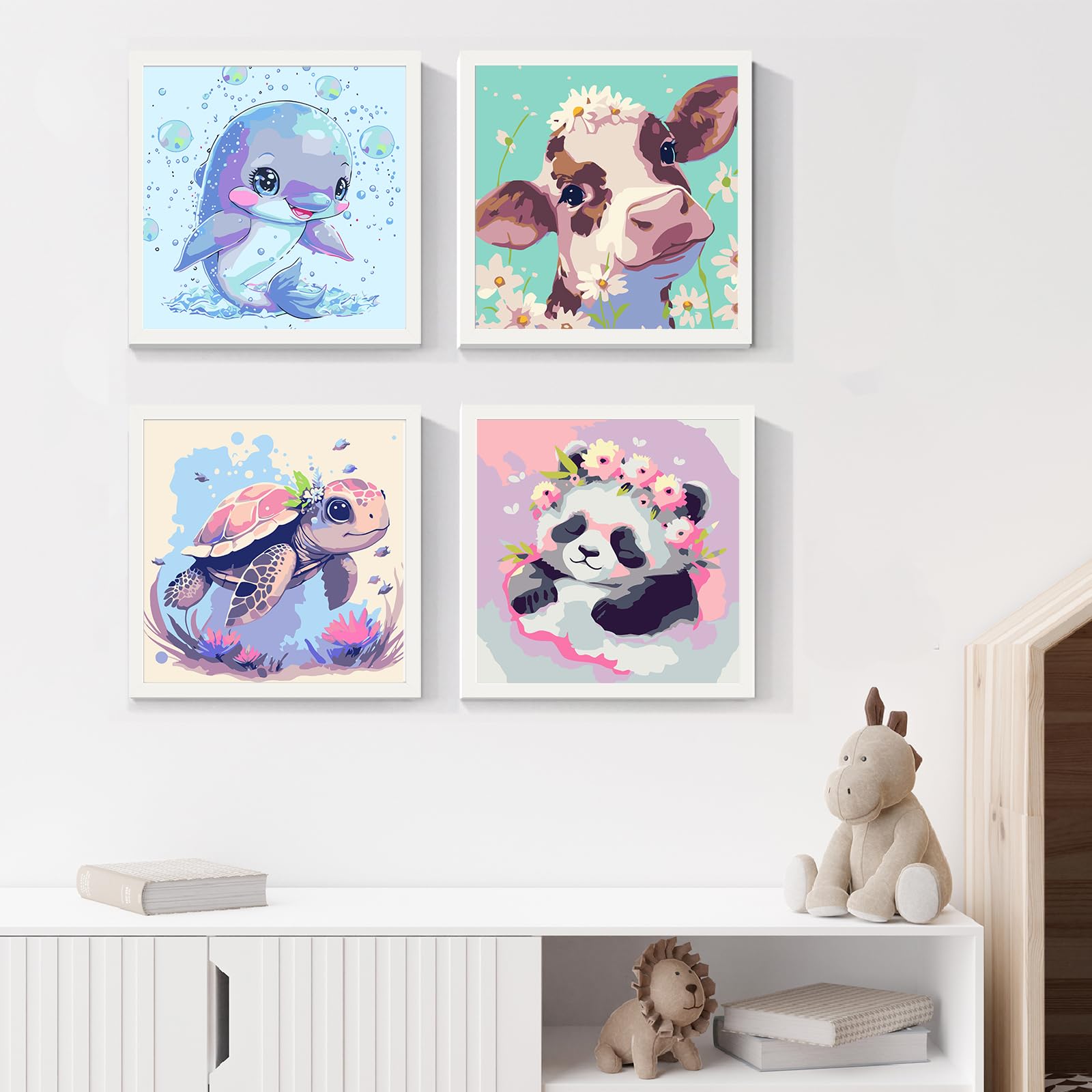 JATOK Paint By Numbers – Kit Dipingi Con I Numeri 40x50 Cm – Tela, Pennelli E Colori Acrilici Inclusi