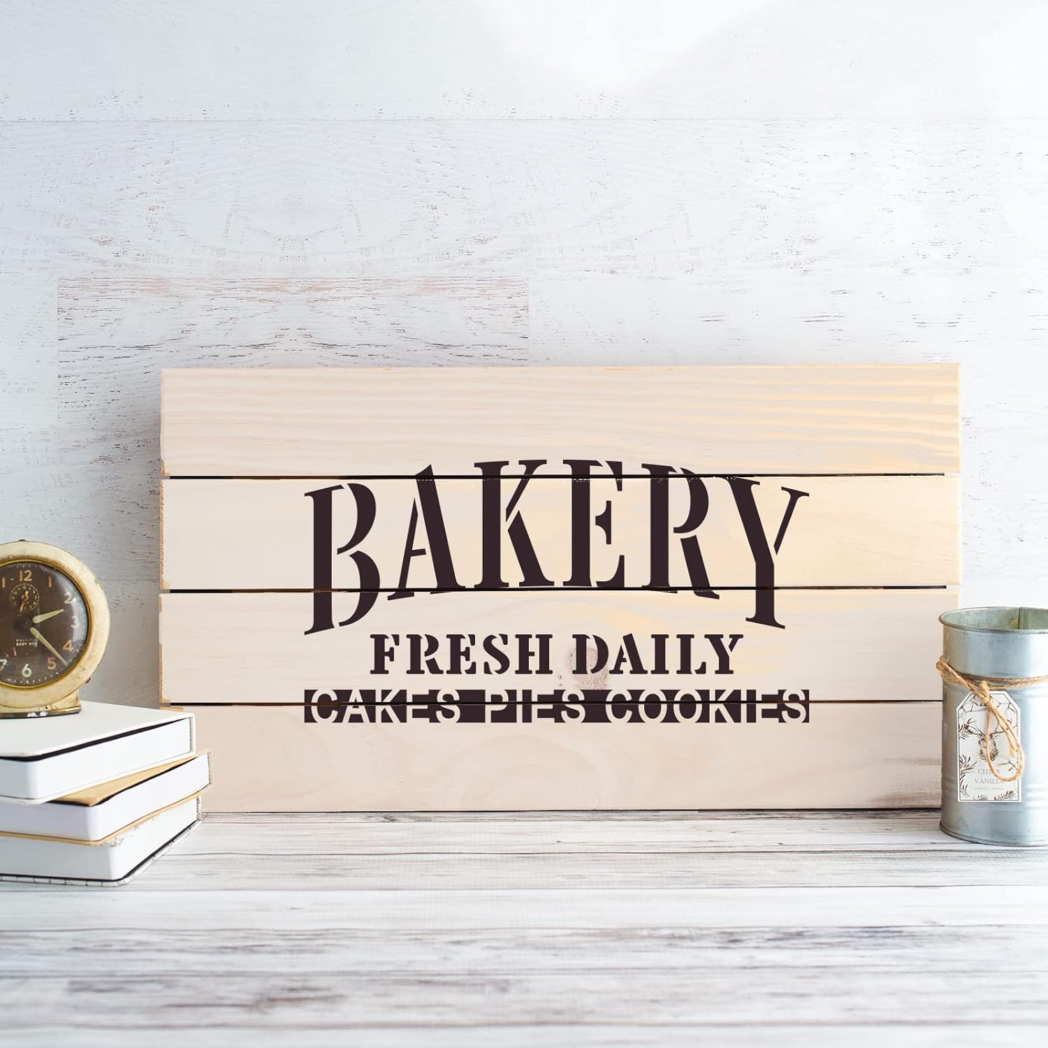 Bakery Stencil - Easy-to-Use for Authentic Farmhouse Aesthetics: Farmhouse Door and Table Decor Inspirations