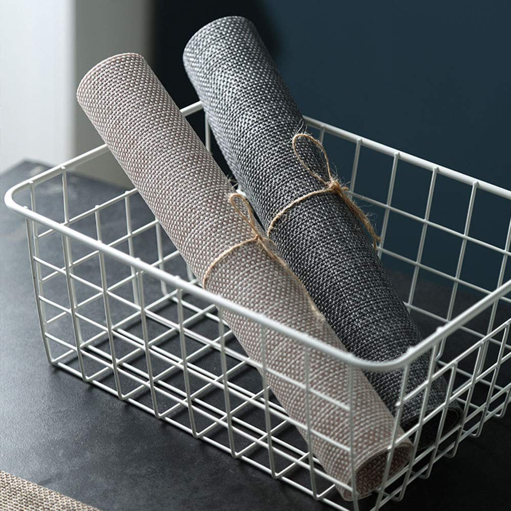 Salvamanteles para Cocina, PVC Manteles Individuales de Mesa Lavable Antimanchas Antideslizante Resistente Al Calor, D