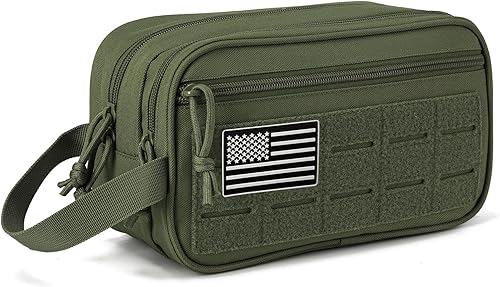 Miniatura 1 de QT&QY Neceser táctico para hombre, bolsa de higiene, bolsa de herramientas militares, bolsas Molle, kit de afeitado para hombre, bolsas de ducha de