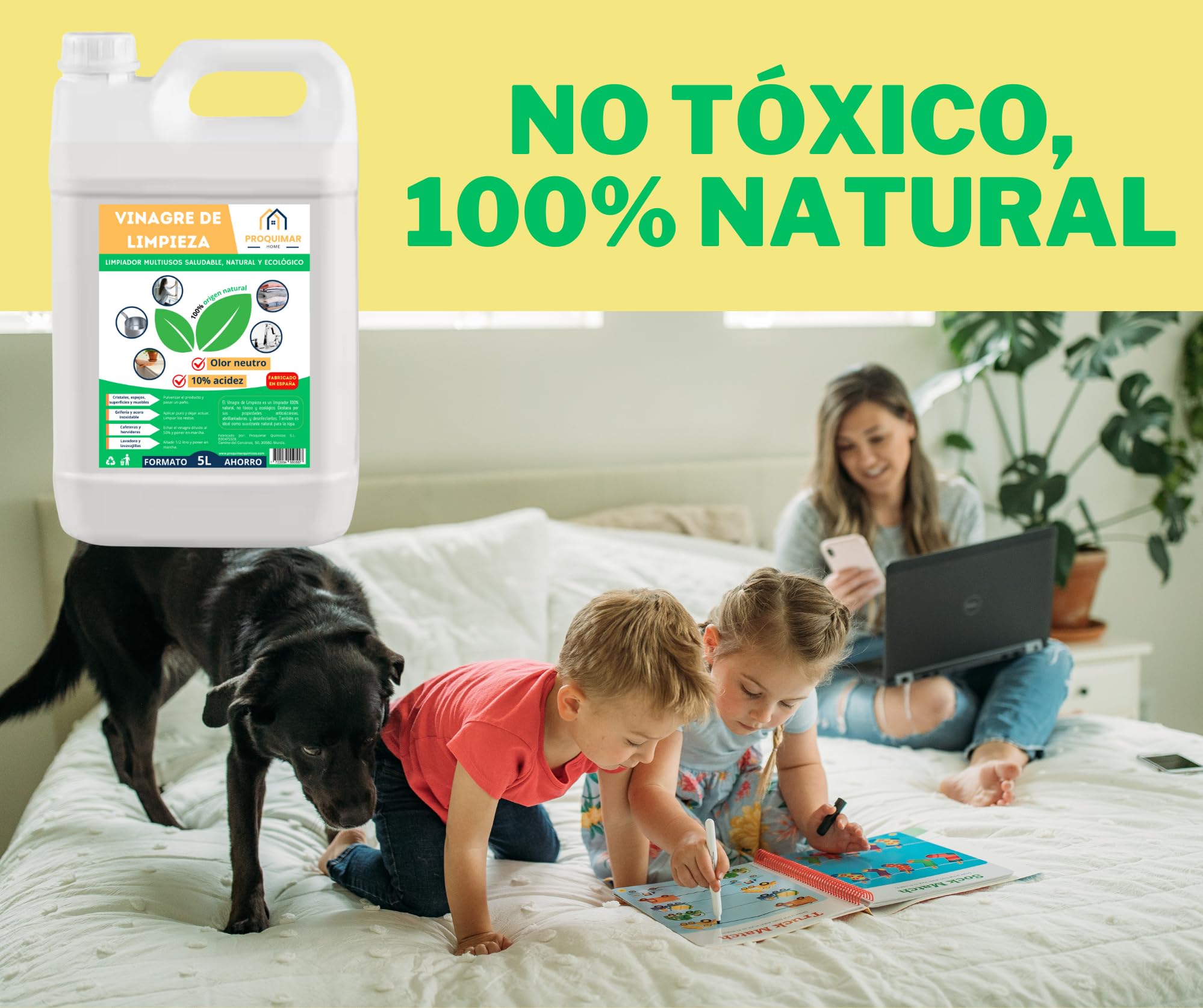 Vinagre de Limpieza 10º Limpiador Natural Multiusos Desengrasante Desinfectante Ecológico