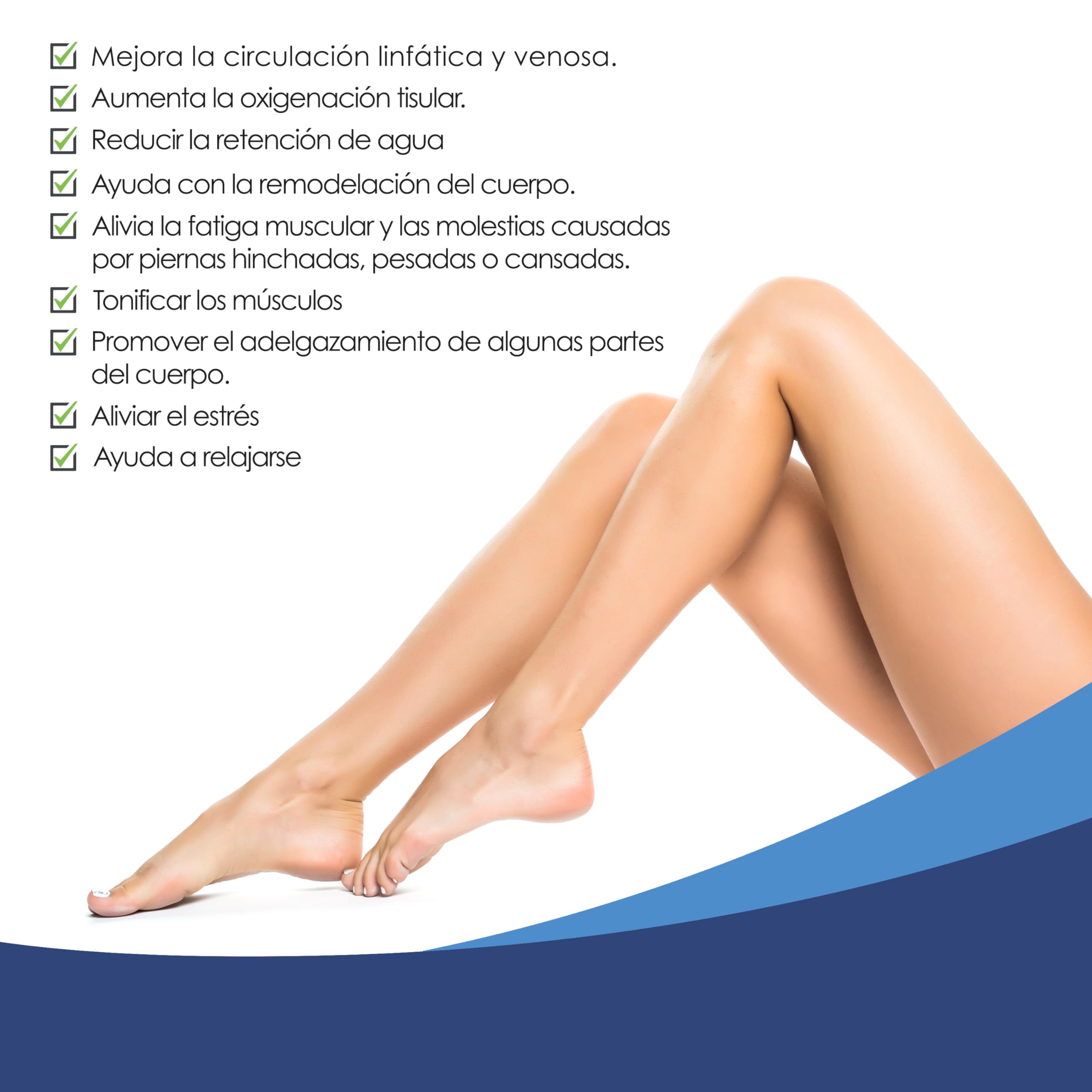 DinamicaMed® Premium 6.0 Compact Presoterapia para casa – Máquina de drenaje linfático con 6 programas, 6 cámaras de aire, Piernas XL y Faja Abdominal