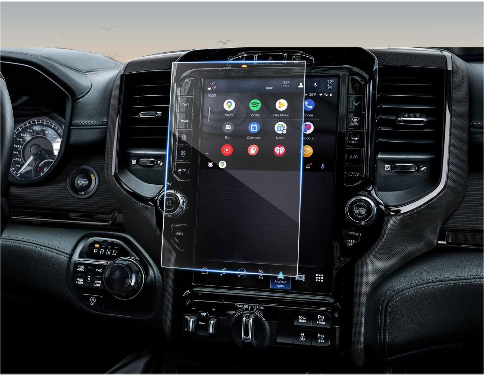 CDEFG 12" for Dodge RAM 1500 2500 3500 Screen Protector RAM1500 RAM2500 RAM3500 Accessories Big Horn Laramie Limited Longhorn TRX 2019 2020 2021 2022 2023 2024 2025 12" Tempered Glass