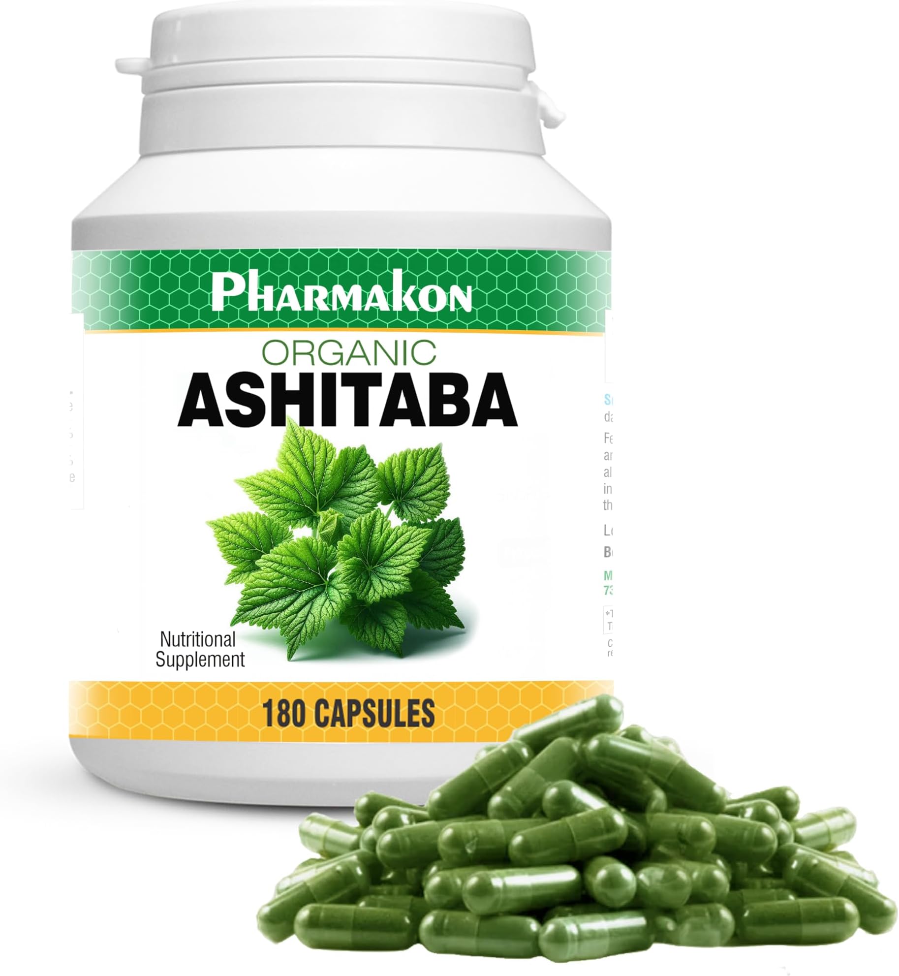 PHARMAKON Organic Ashiataba - Complete, Low Temperature Extract (180 Count)
