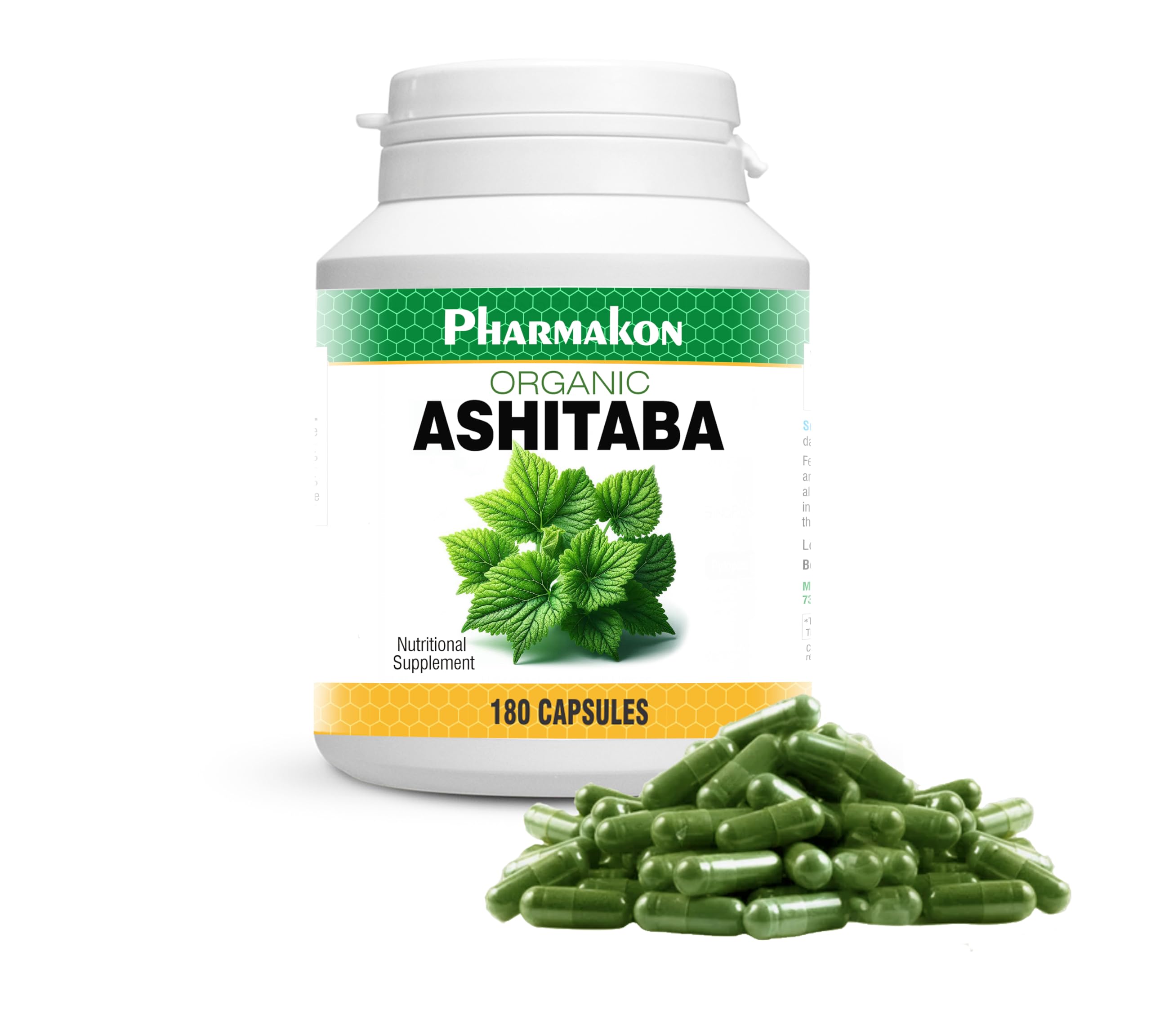 PHARMAKON Organic Ashiataba - Complete, Low Temperature Extract (180 Count)