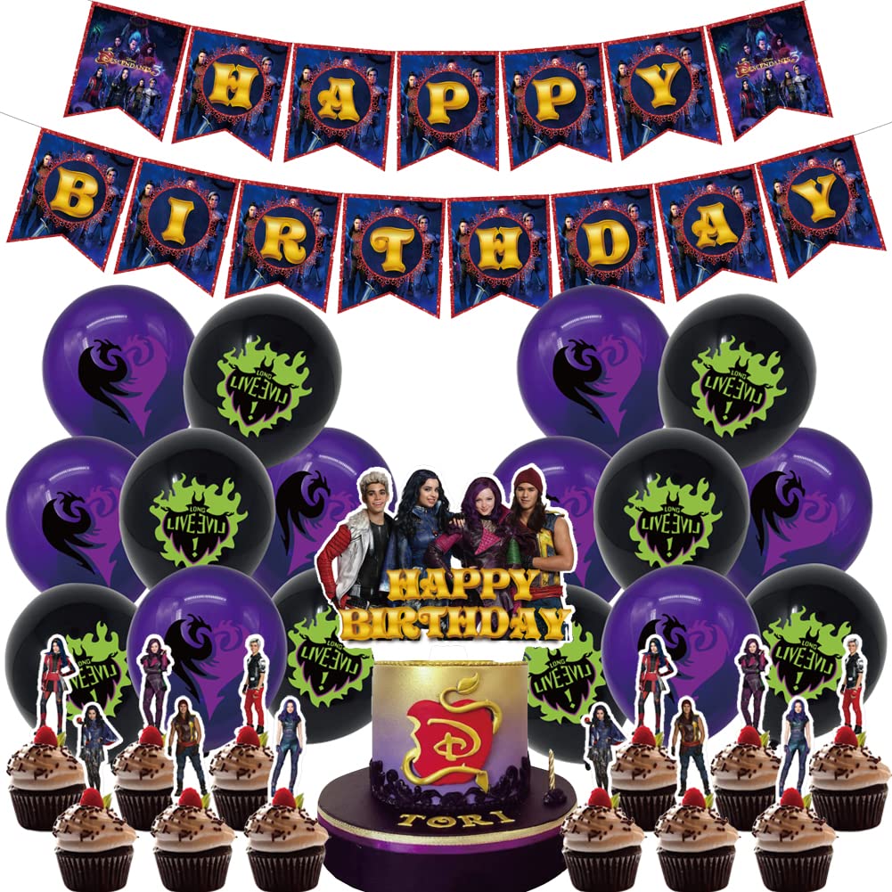 Buy Descendants Party Decorations Balloons, 30 Pieces Descendants