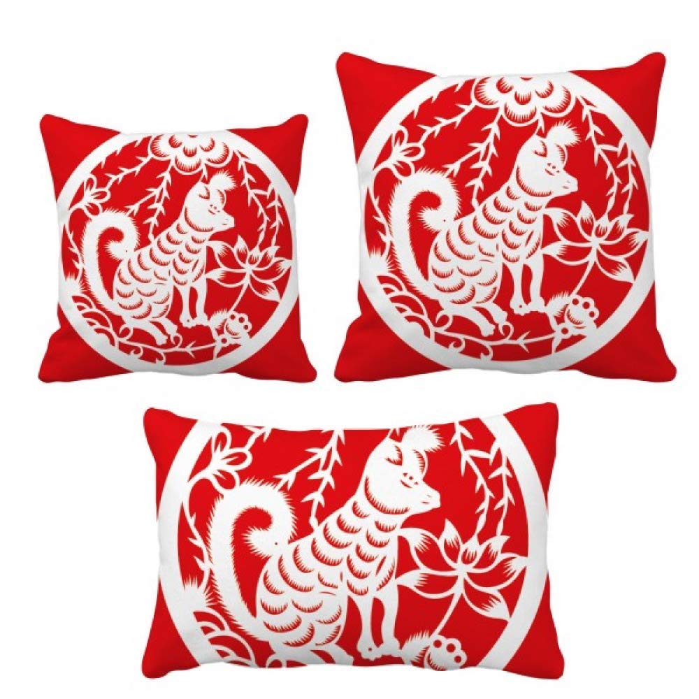 Coussin Chien zodiaque chinois idée cadeau originale pour anniversaire et fête