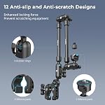 SMALLRIG 22" Magic Arm w Clamp, Overhead Phone Mount, Flexible Desk Camera Mount, Articulating Friction Boom Arm w Thread Adapter, for POV Shot, Light, Webcam, Mic, Action Camera, for Content Creators