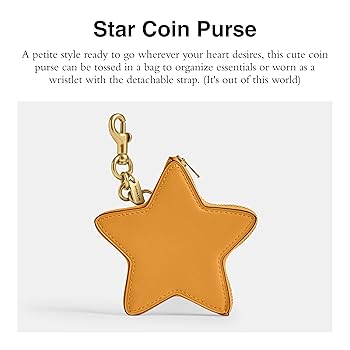 【COACH】GLOVETANNED STAR COIN PURSE 星型コインケース/yellow COACH】GLOVETANNED STAR COIN PURSE 星型コインケース/yellow