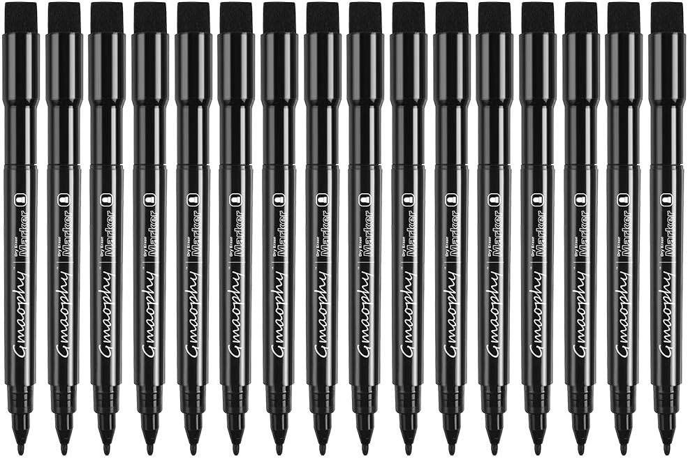 Dry Erase Markers 16 Pcs Black Whiteboard