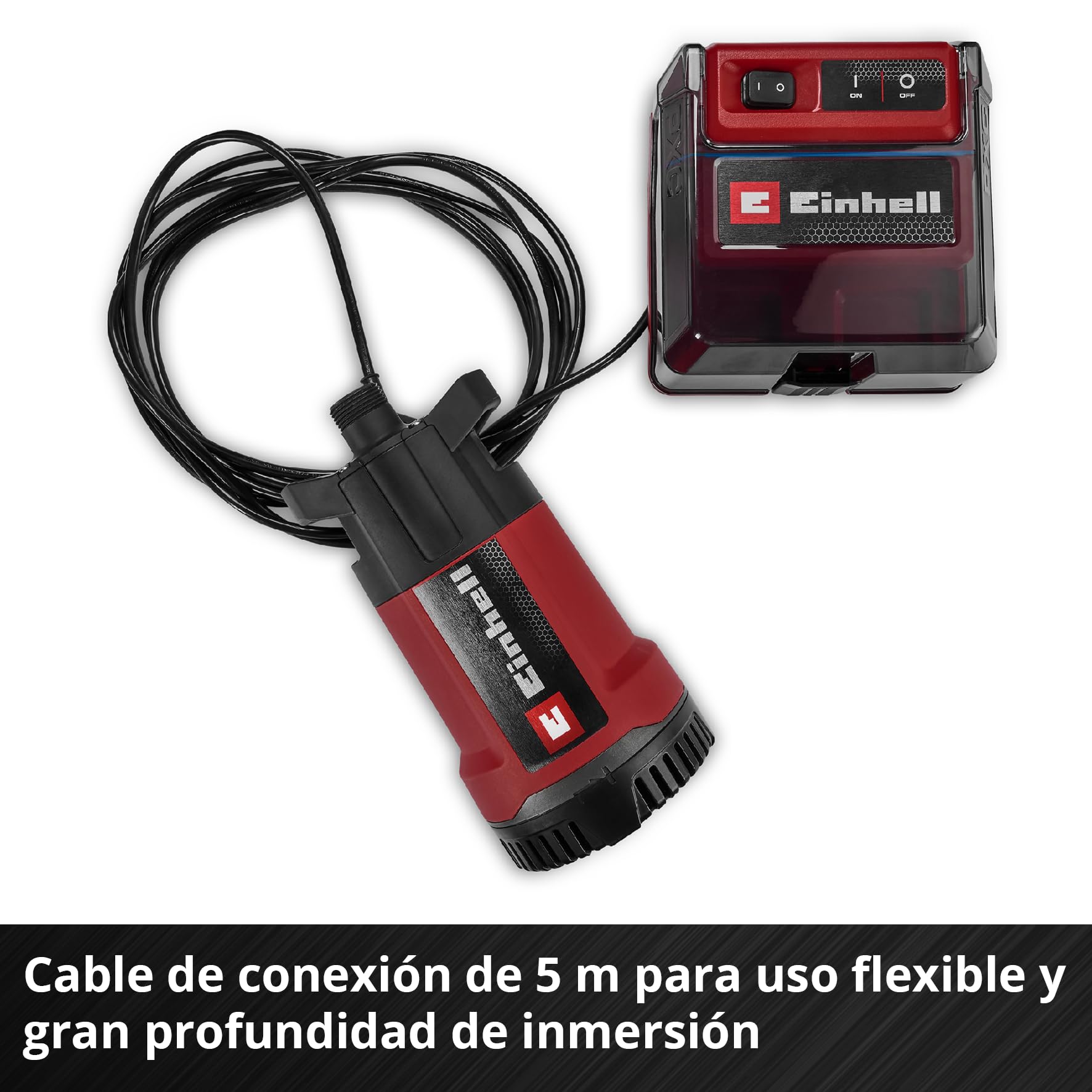 Einhell bomba de agua limpia con batería GE-PP 36 RB-A Li-Solo Power X-Change (36 V, presión de bombeo 3 bar, caudal 4500 l/h, altura de bombeo máx. 30 m, bomba 2 en 1, cuello de cisne, sin batería)