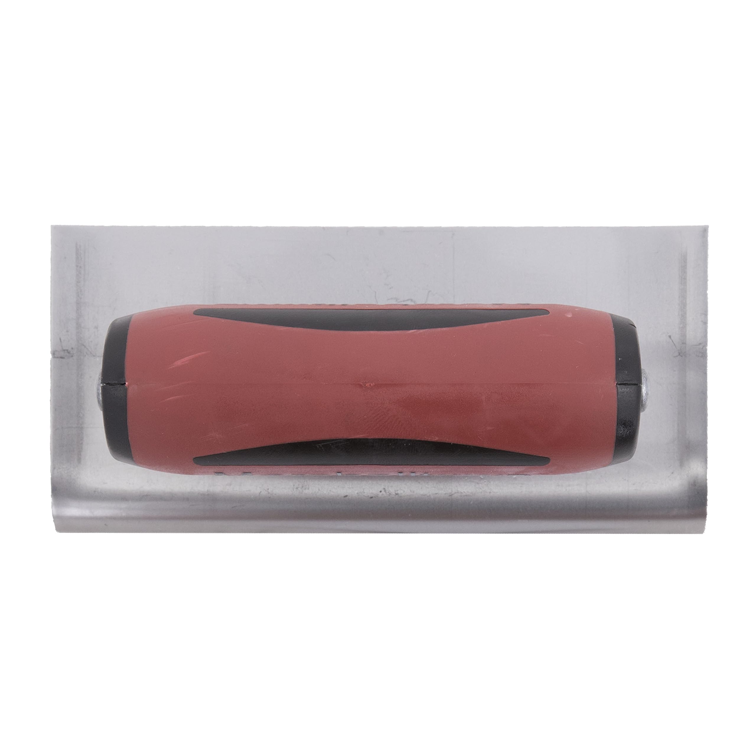 Frattazzo per bordi Marshalltown con estremità curva, R 10mm, L 13 mm, con impugnatura DuraSoft, in acciaio al carbonio, dimensioni: 152x102 mm