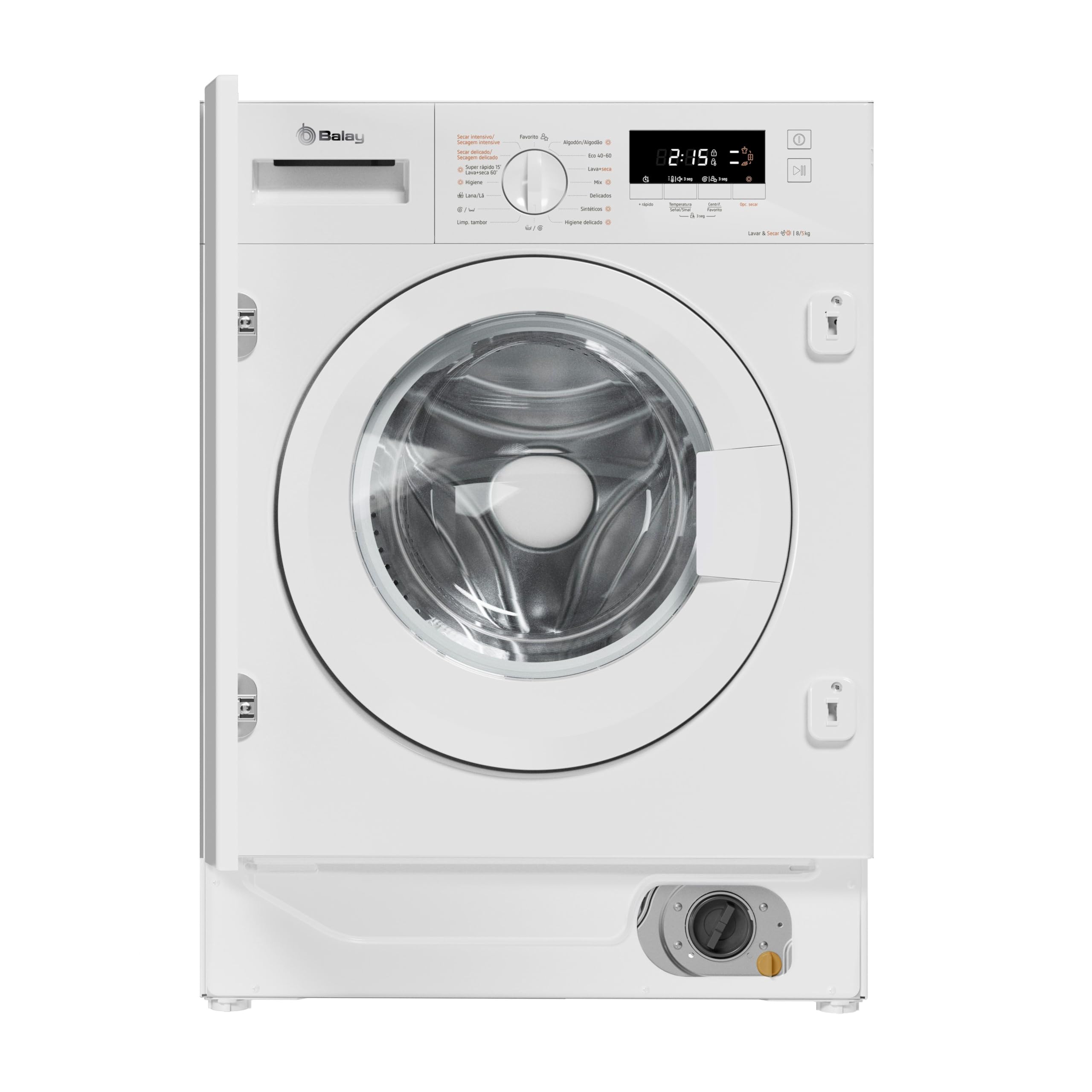 Balay - Lavadora-​secadora, 8/​5 kg, Silenciosa, Programa Rápido, 3TW885B