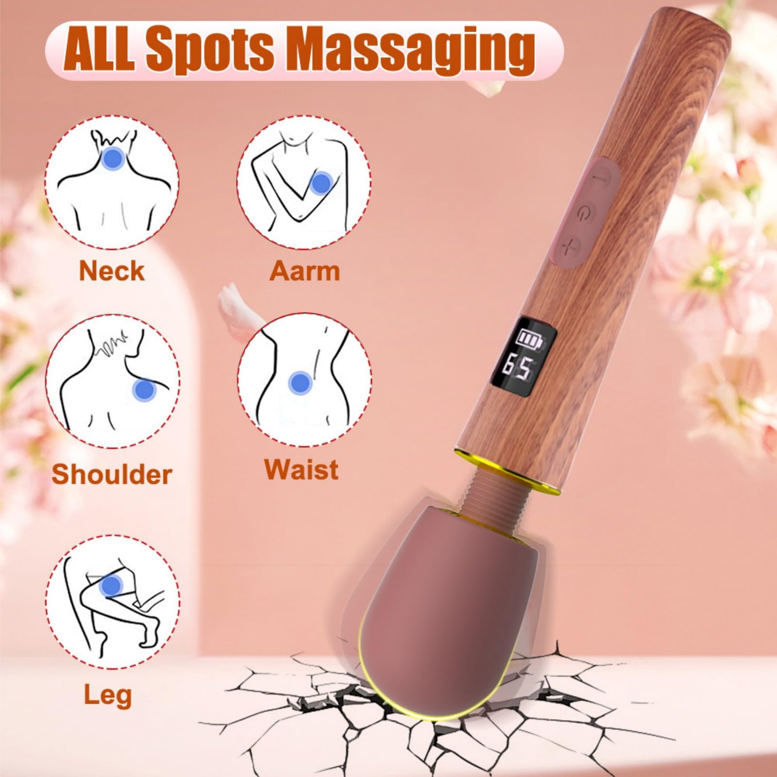 Vibration für Frauen G-Punkt und Klitoris mit 10 Vibrationsmodi LCD Leiser Dildo Vibratoren Sex Spielzeug für Frau Paare Silikon Wand Massagestab Vibratorensets für Frauen Klitoris Stimulator