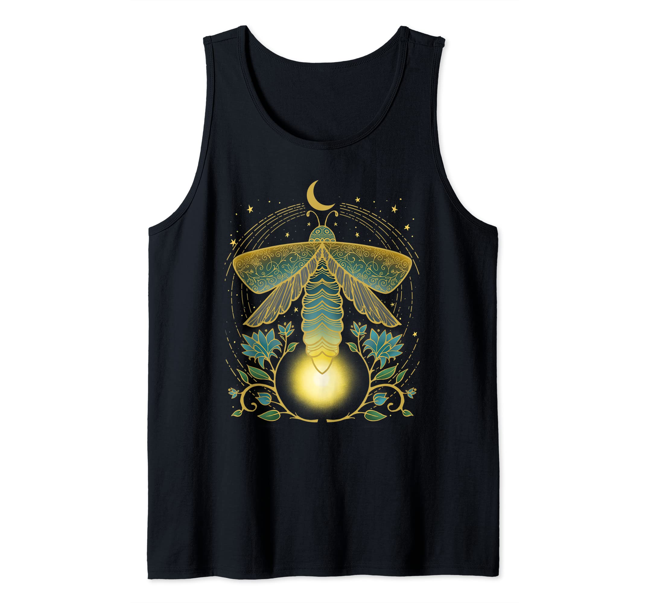 firefly, magical lunar mystical design for nature lovers Tank Top