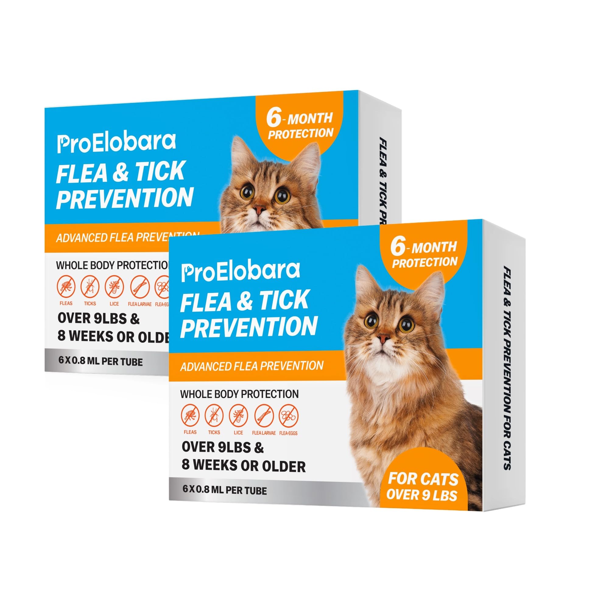 Topical Flea and Tick for Large Cats: Waterproof Topical Cat Flea and Tick – Fast-Acting & Long-Lasting at Home Control for Cats Over 9 lbs and 8 Weeks or Older – 6-Dose Supply — view 9