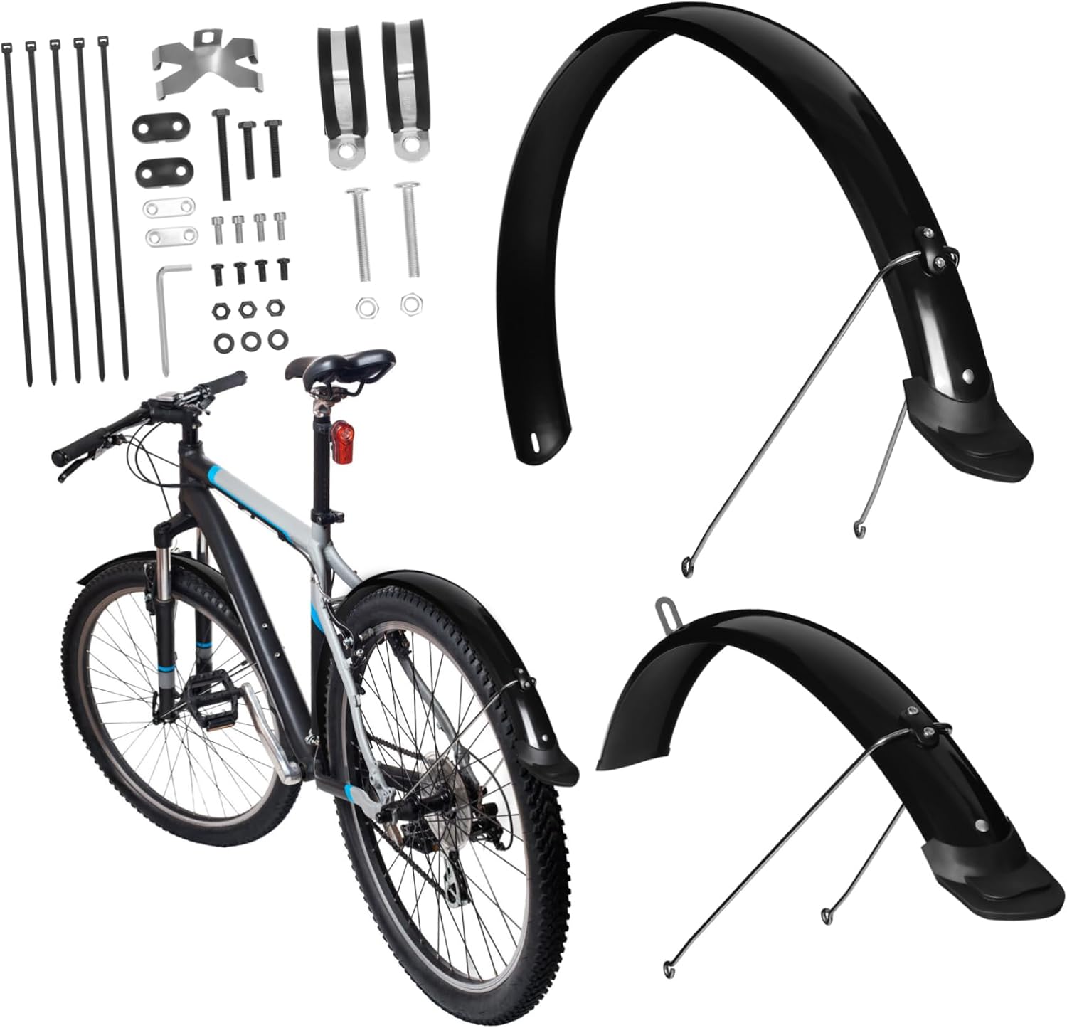 Mountain Bike Mudguards Full Coverage Rear Bike Mud Guard Easy Install