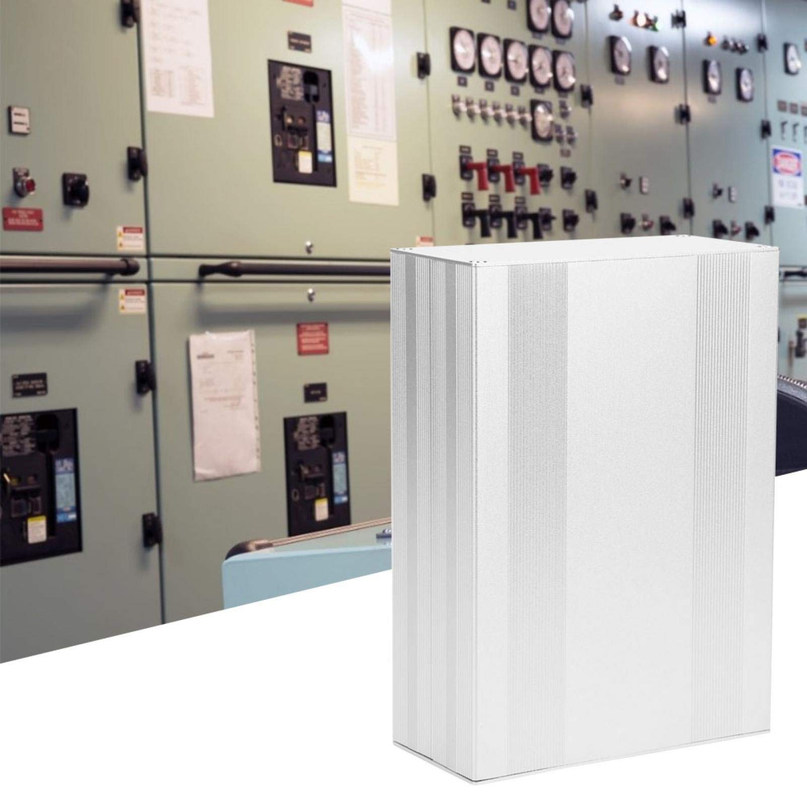 Scatola di progetto in alluminio, scatola elettronica per involucro in alluminio 68x145x200mm Custodia per involucro per circuito elettronico fai-da-te argento opaco