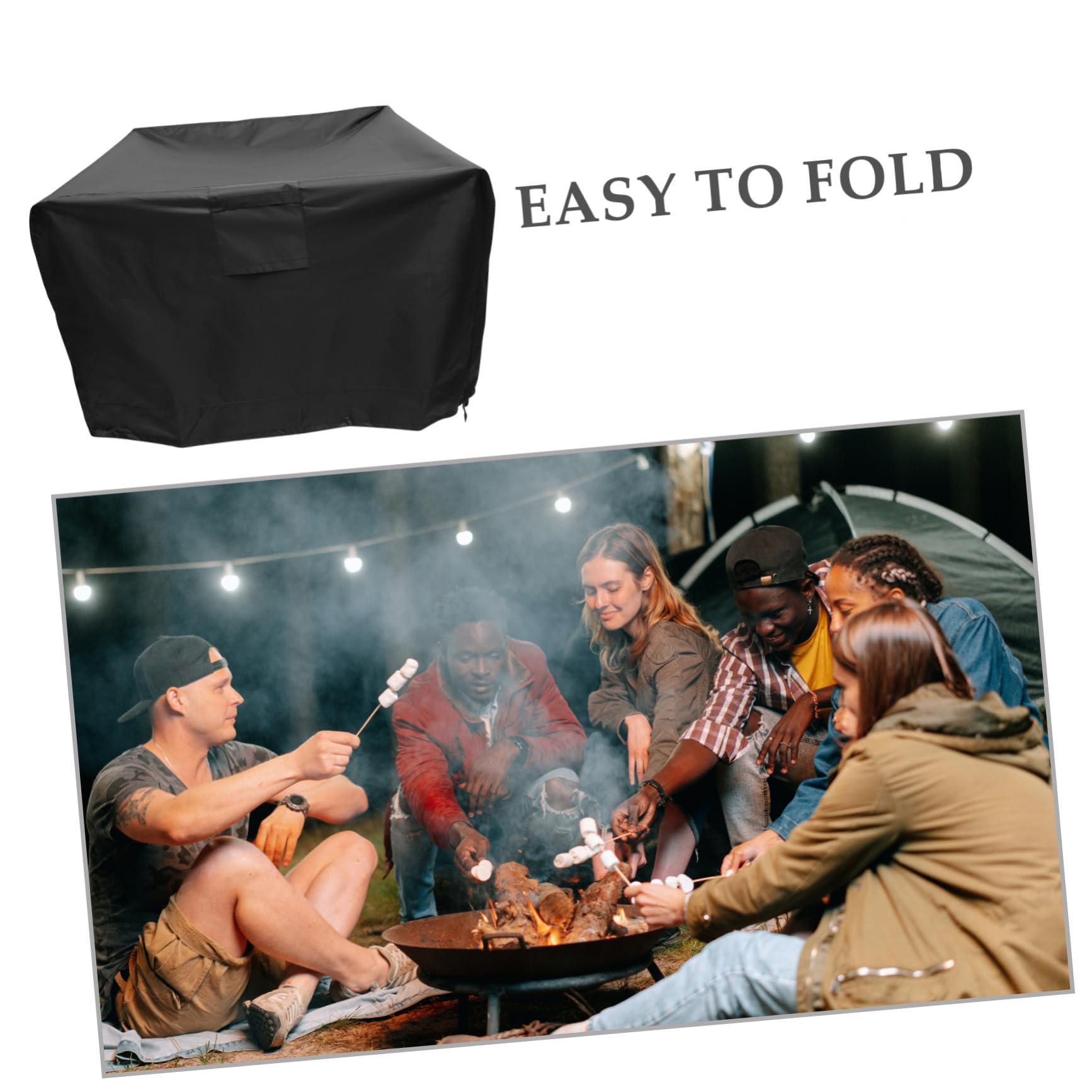 Copertura per Barbecue Rotonda Oxford 420d Protezione UV e Antifoglia per Barbecue Esterno Elegante e Resistente Nero
